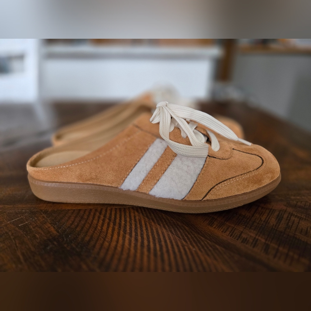 Size 6 Faux Suede Mule Sneakers